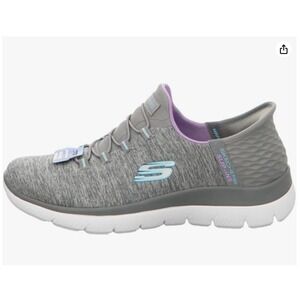 Skechers Hands Free Slip-ins Summits Haze Gray Wide Fit Womens Shoes 12 WIDE NEW